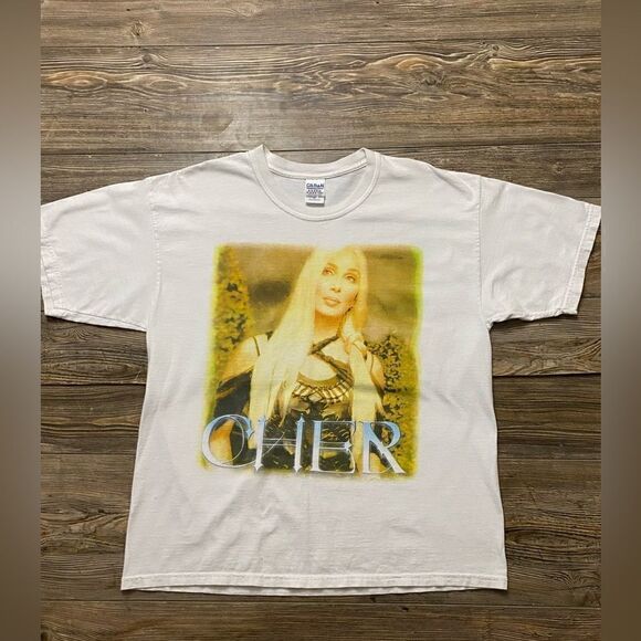 Vintage 2002 Cher / Cyndi  Lauper Living Proof Farewell Tour Shirt Double Sided - Picture 1 of 7